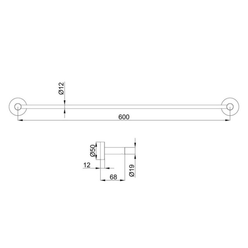 Πετσετοκρεμάστρα 60cm 187814 Andromeda Interflex