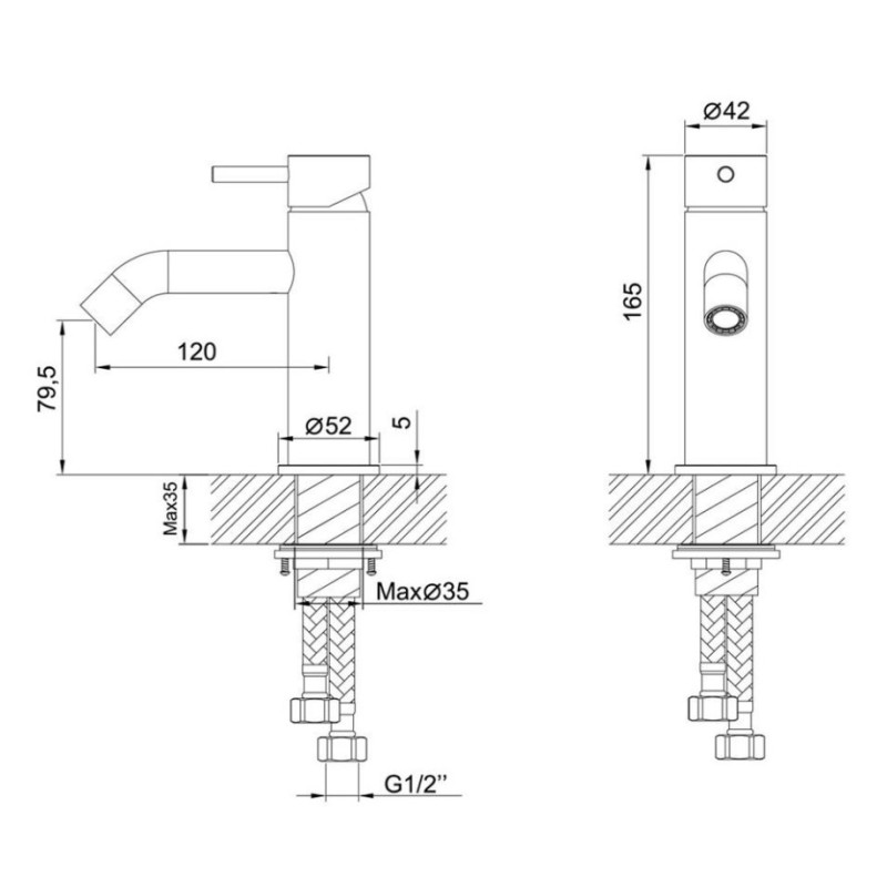 Μπαταρία νιπτήρος 087796 Andromeda Interflex