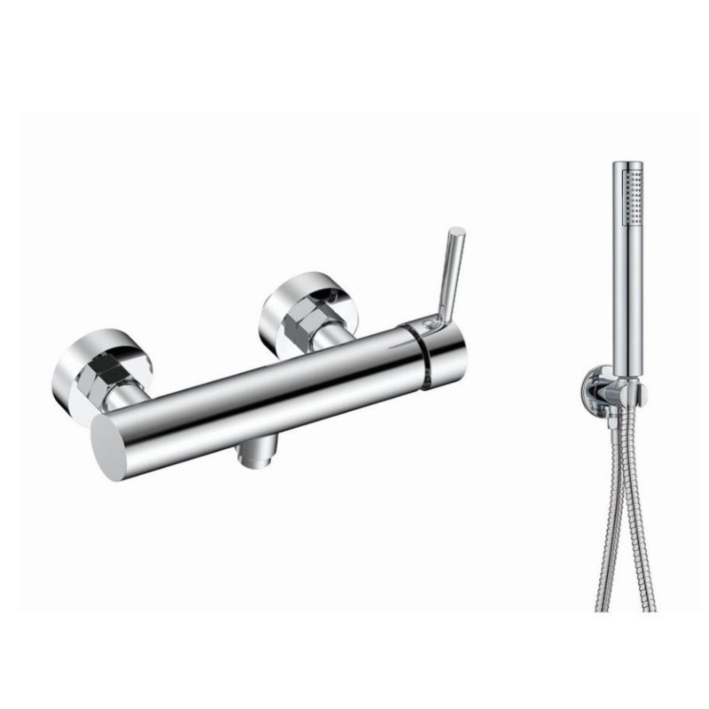 Μπαταρία ντουζιέρας με τηλέφωνο, στήριγμα τηλεφώνου & σπιράλ 087879 Art Line Interflex