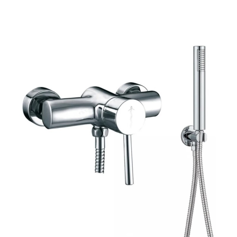 Μπαταρία ντουζιέρας με τηλέφωνο, στήριγμα τηλεφώνου & σπιράλ 086799 Art Interflex