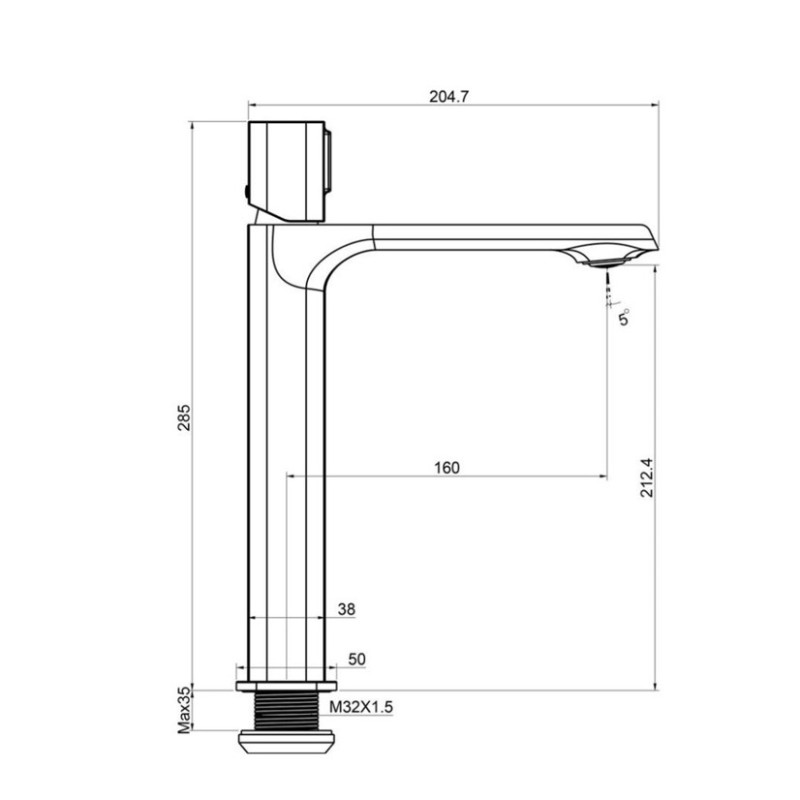 Μπαταρία νιπτήρος υψηλή 087485 Astra Interflex Μπαταρία νιπτήρος υψηλή 087485 Astra Interflex