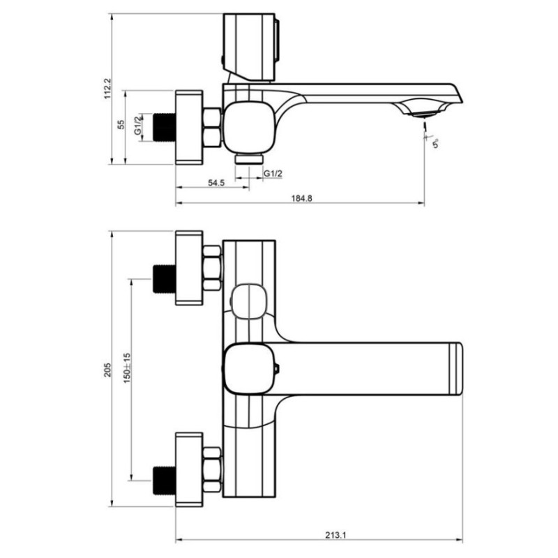 Μπαταρία λουτρού με τηλέφωνο, στήριγμα τηλεφώνου & σπιράλ 087486 Astra Interflex