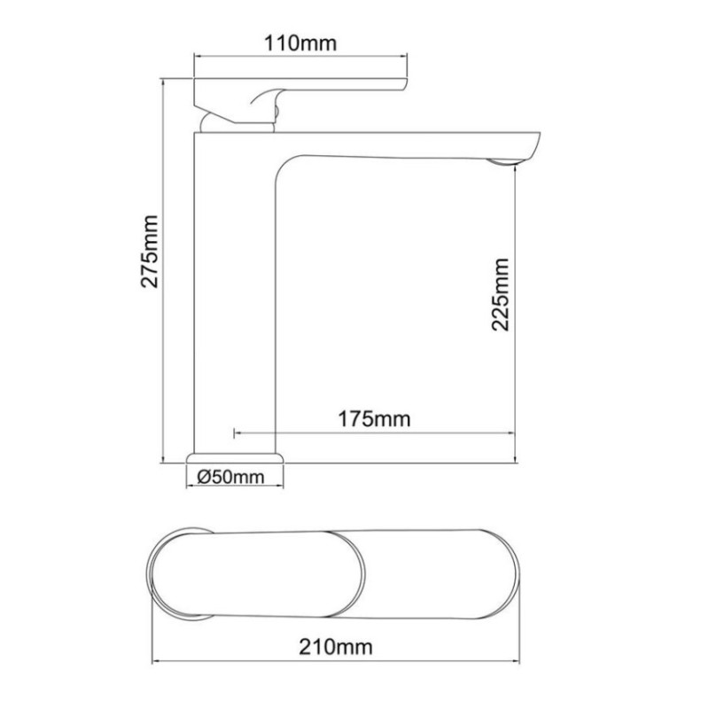 Μπαταρία νιπτήρος υψηλή 087690 Compact Interflex