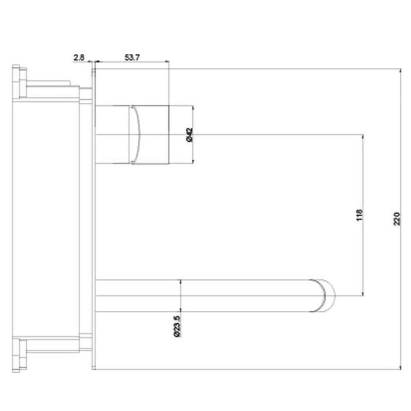 Μπαταρία νιπτήρος εντοιχισμού 2 οπών 086991 Fine Interflex