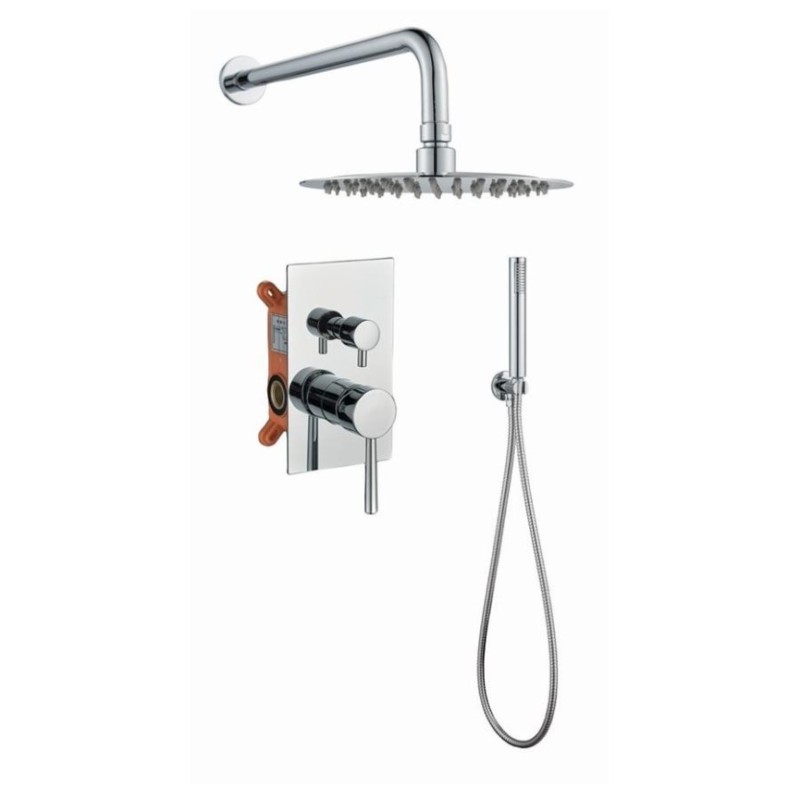 Πλήρες σετ εντοιχισμού ντουζιέρας 2 εξόδων 087825 Fine Interflex