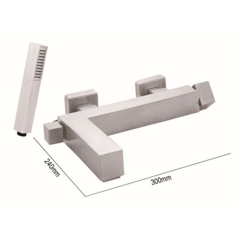 Μπαταρία λουτρού με τηλέφωνο, στήριγμα τηλεφώνου & σπιράλ 084061 Kybo Interflex