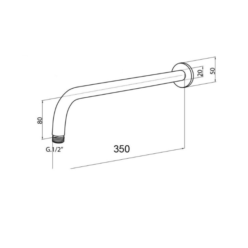 Βραχίονας τοίχου 35cm 077002 Modern Style Interflex Βραχίονας τοίχου 35cm 077002 Modern Style Interflex