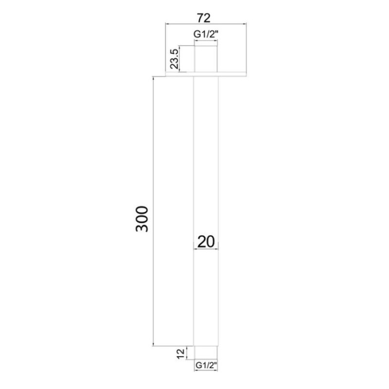 Μπράτσο οροφής 30cm 077384 Modern Style Interflex