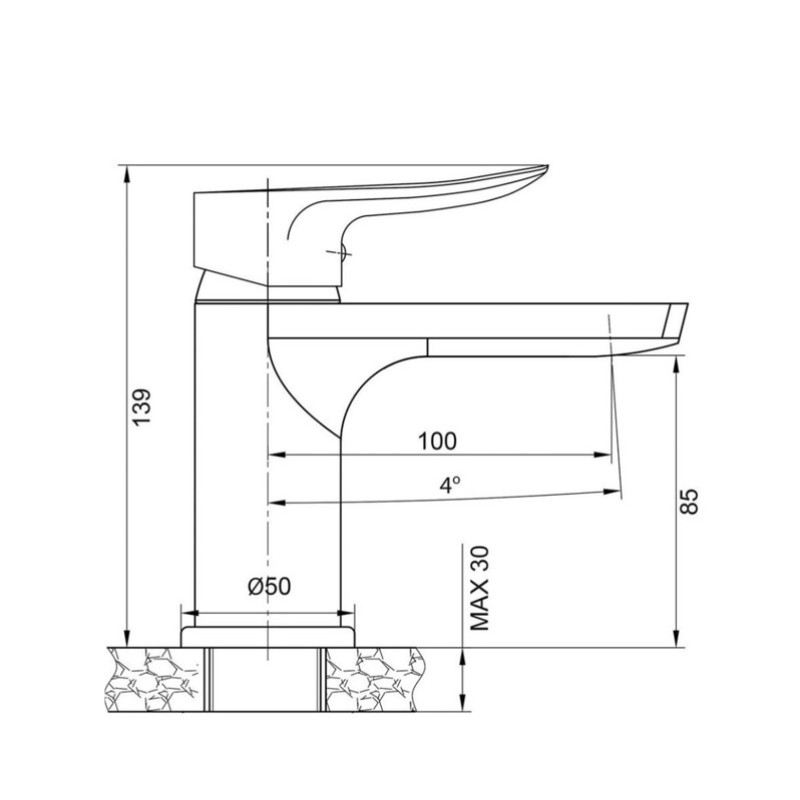 Μπαταρία νιπτήρος 087360 Next Interflex