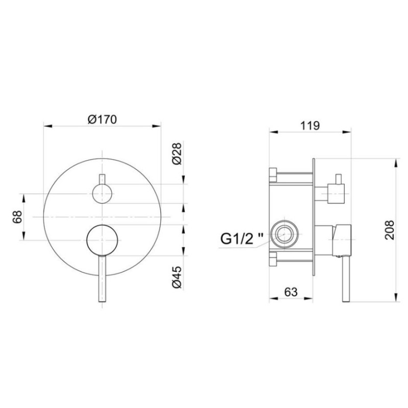 Μίκτης εντοιχισμού 2 εξόδων 087793 Pure/Dot Interflex Μίκτης εντοιχισμού 2 εξόδων 087793 Pure/Dot Interflex