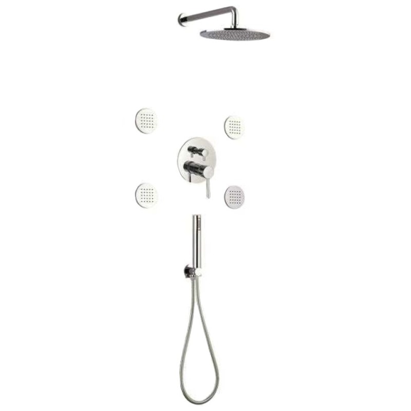 Πλήρες σετ εντοιχισμού ντουζιέρας 3 εξόδων με υδρομασάζ 087217 Pure Interflex