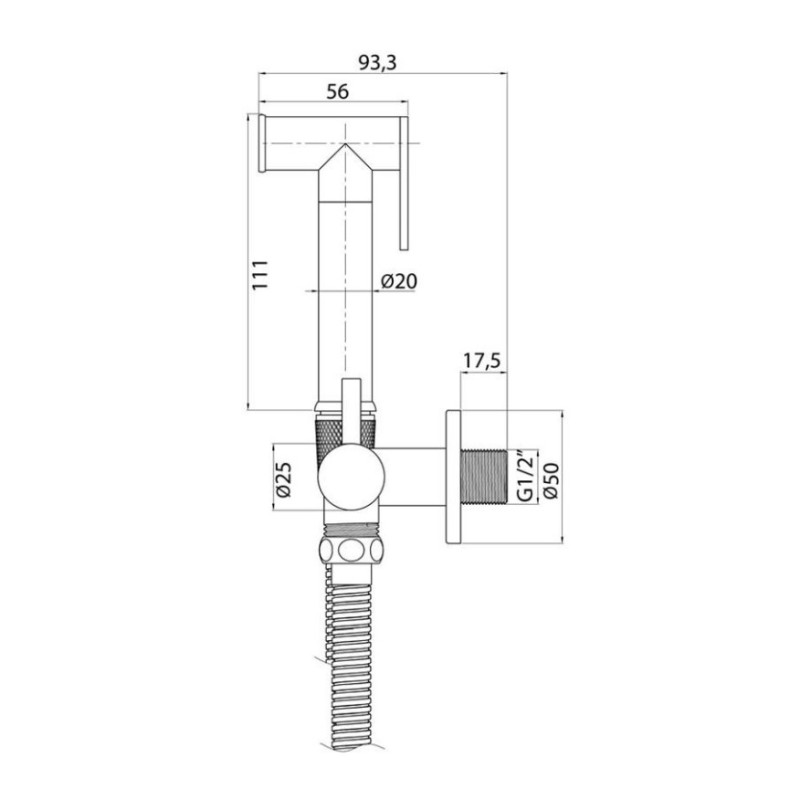 Σετ διακόπτη εντοιχισμού μπιντέ 097440 Round Interflex