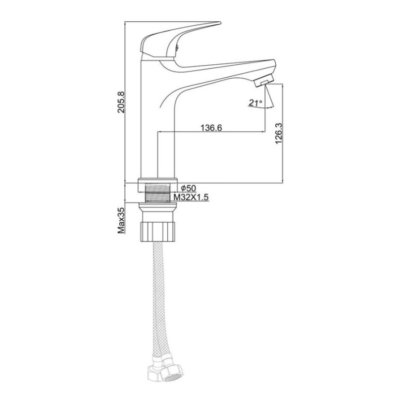 Μπαταρία νιπτήρος 086697 Shark Interflex