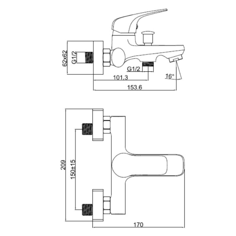 Μπαταρία λουτρού με τηλέφωνο, στήριγμα τηλεφώνου & σπιράλ 086698 Shark Interflex