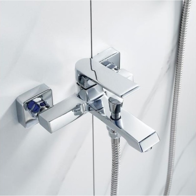 Μπαταρία λουτρού με τηλέφωνο, στήριγμα τηλεφώνου & σπιράλ 087753 Slash Interflex