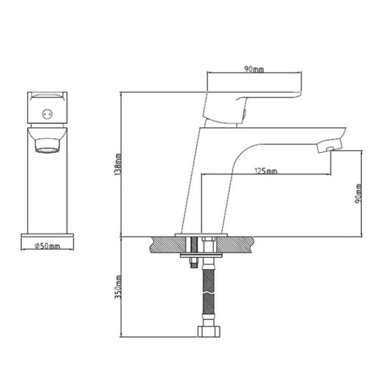 Μπαταρία νιπτήρος 086699 Slim Interflex
