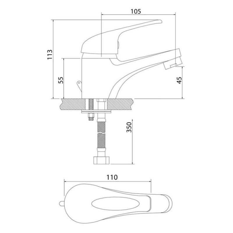 Μπαταρία νιπτήρος 080593 Status Interflex