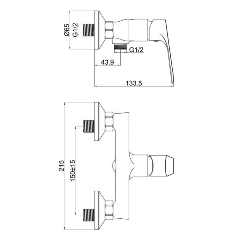 Μπαταρία ντουζιέρας με τηλέφωνο, στήριγμα τηλεφώνου & σπιράλ 086694 Stilo Interflex