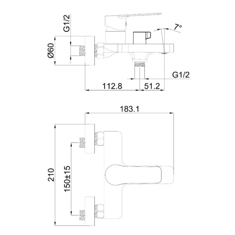 Μπαταρία λουτρού με τηλέφωνο, στήριγμα τηλεφώνου & σπιράλ 087746 Symbol Interflex