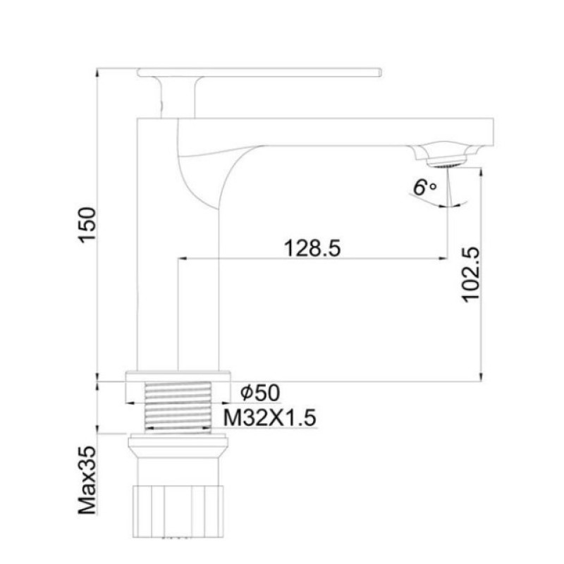 Μπαταρία νιπτήρος 086791 Zen Interflex