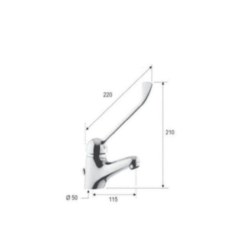 Μπαταρία νιπτήρος ΑΜΕΑ 273806 Interflex