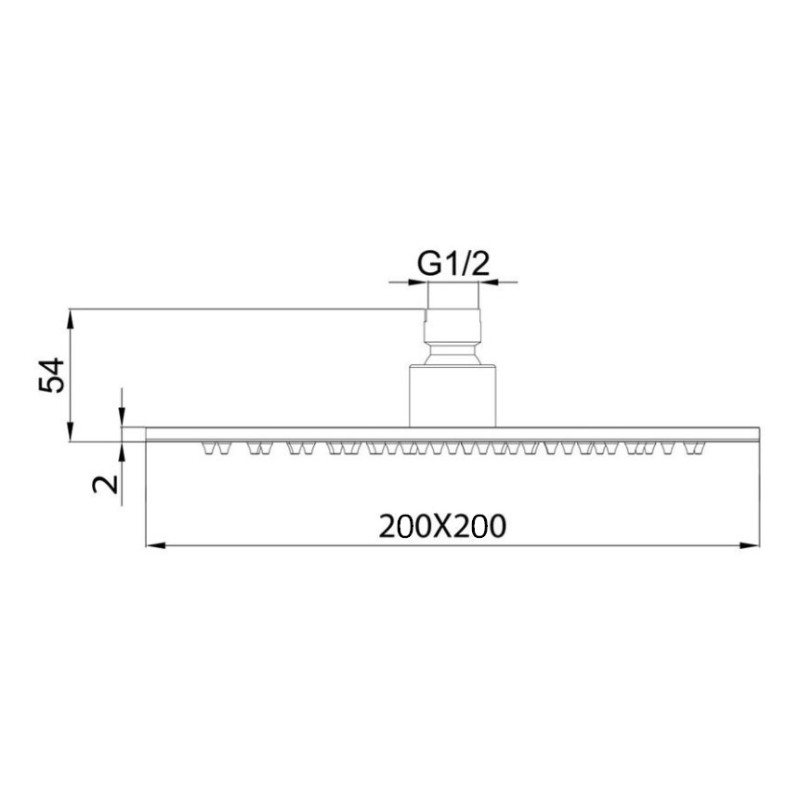 Κώδωνας ντουζιέρας 20x20cm 077314 Interflex