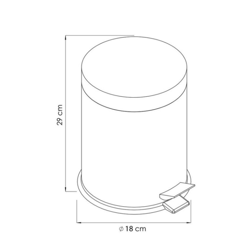 Επιδαπέδιο χαρτοδοχείο 5L 187031 Interflex