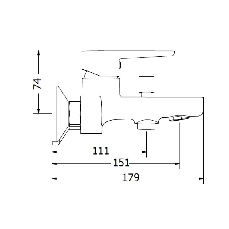 Μπαταρία λουτρού αναμεικτική Optima Brushed Nickel 00-02562 Modea 