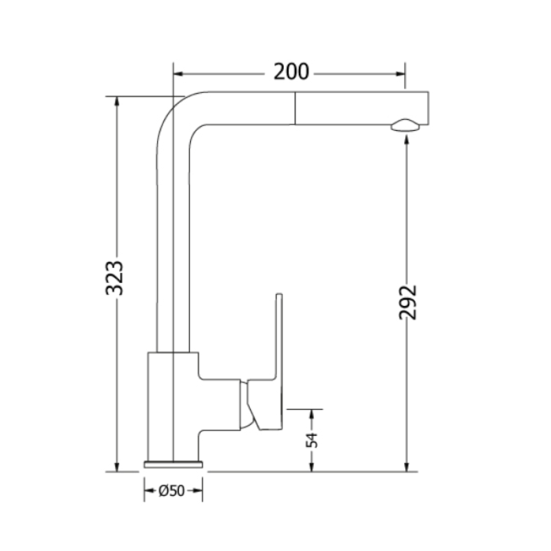 Μπαταρία κουζίνας ψηλή pull out Line 00-02086 Modea