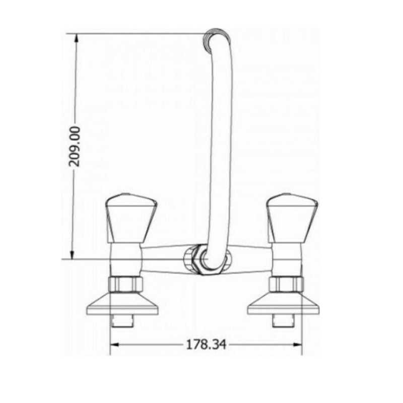 Μπαταρία λουτρού κλασική Milena Chrome 00-04102 Modea 