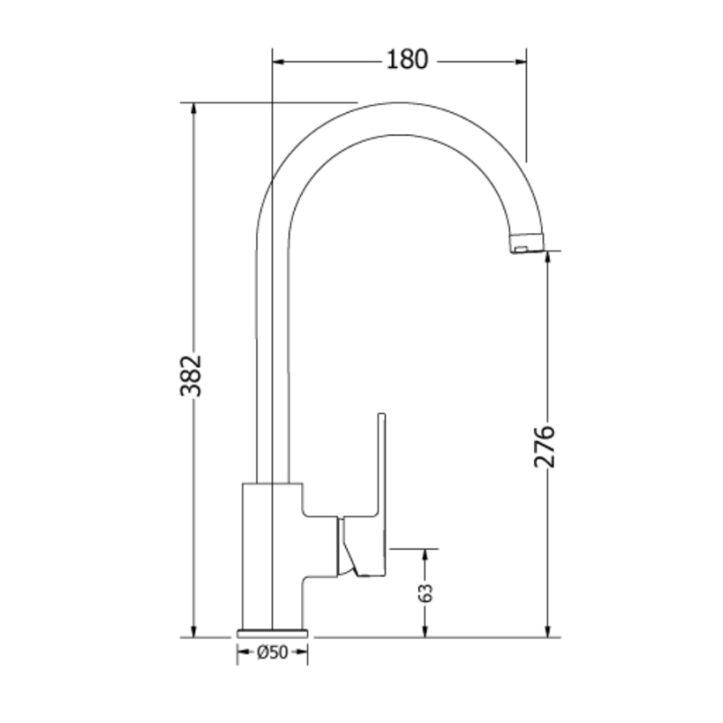 Μπαταρία κουζίνας ψηλή Omega 00-02060 Modea