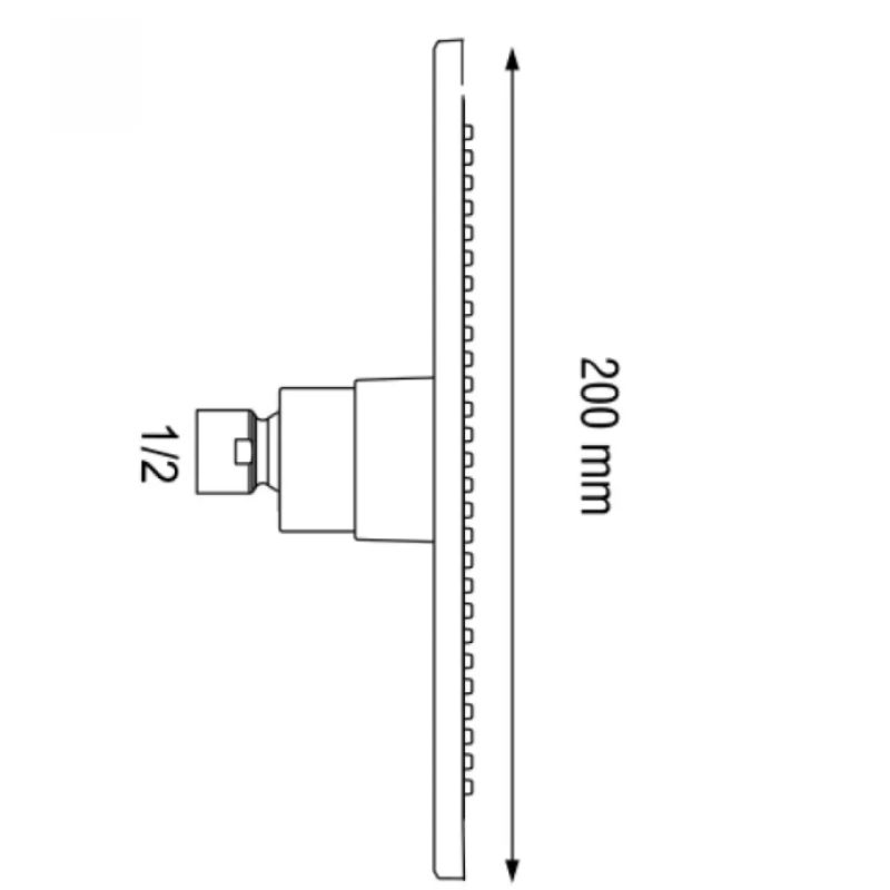 Κώδωνας ντουζιέρας Slim ορειχάλκινος Φ200 00-03125 Modea 