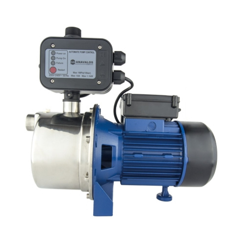Πιεστικό συγκρότημα Autokit 100X με οριζόντια αντλία επιφανείας Jet 100X και απλό ελεγκτή πίεσης Anavalos