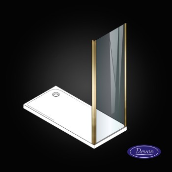 Πλαϊνό πάνελ ντουζιέρας gold brushed PVD SPN80C-211 Noxx Devon