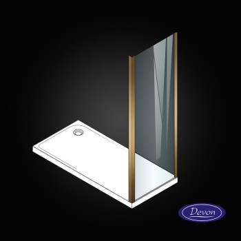 Πλαϊνό πάνελ ντουζιέρας bronze brushed PVD SPN80C-221 Noxx Devon