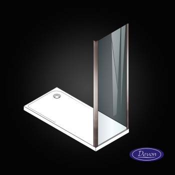 Πλαϊνό πάνελ ντουζιέρας black brushed PVD SPN80C-411 Noxx Devon