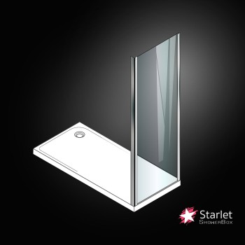 Πλαϊνό πάνελ ντουζιέρας clear / χρωμέ SPS_T Starlet