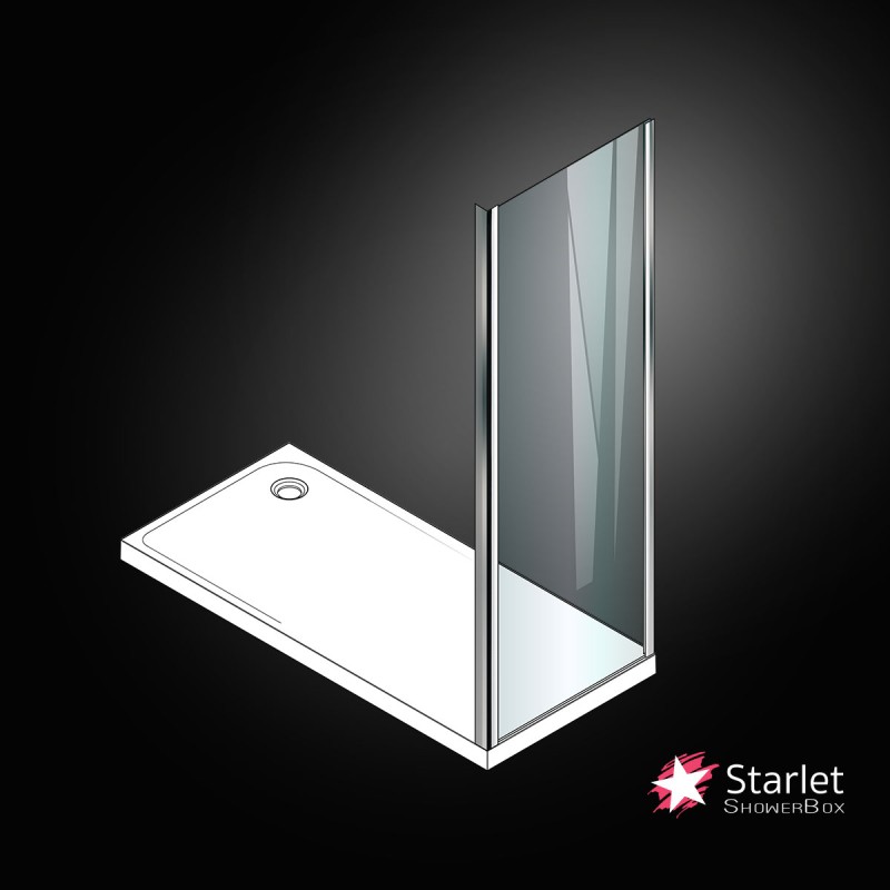 Πλαϊνό πάνελ ντουζιέρας clear / χρωμέ SPS_T Starlet