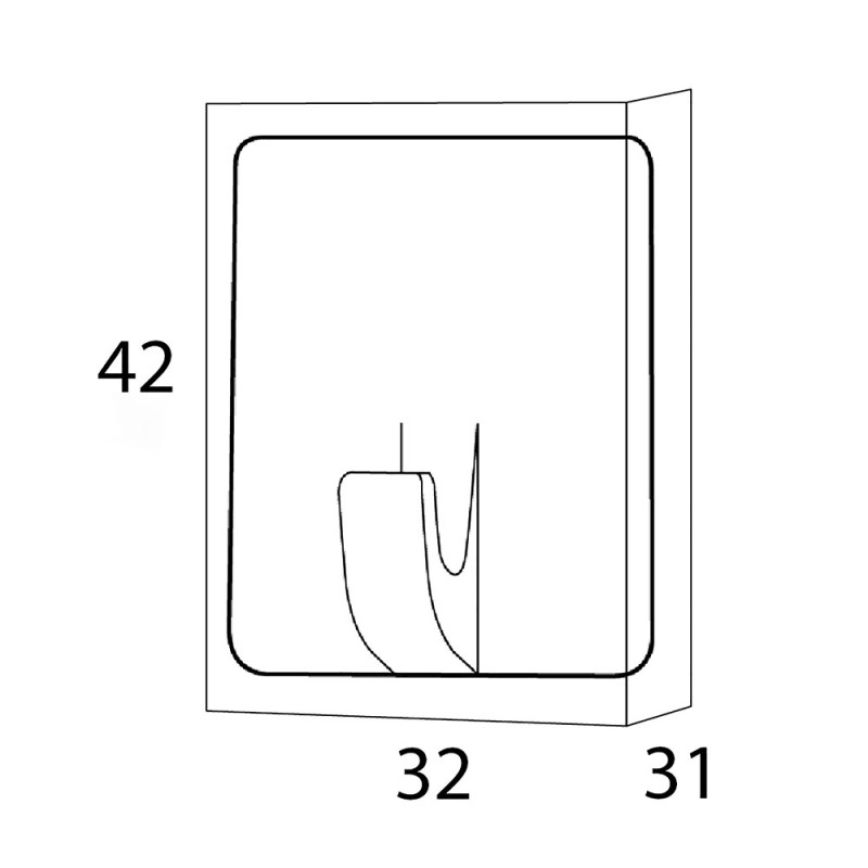 Άγκιστρο μονό (σετ 4 τεμ) 1110630142 Baseline Rectangle Tiger