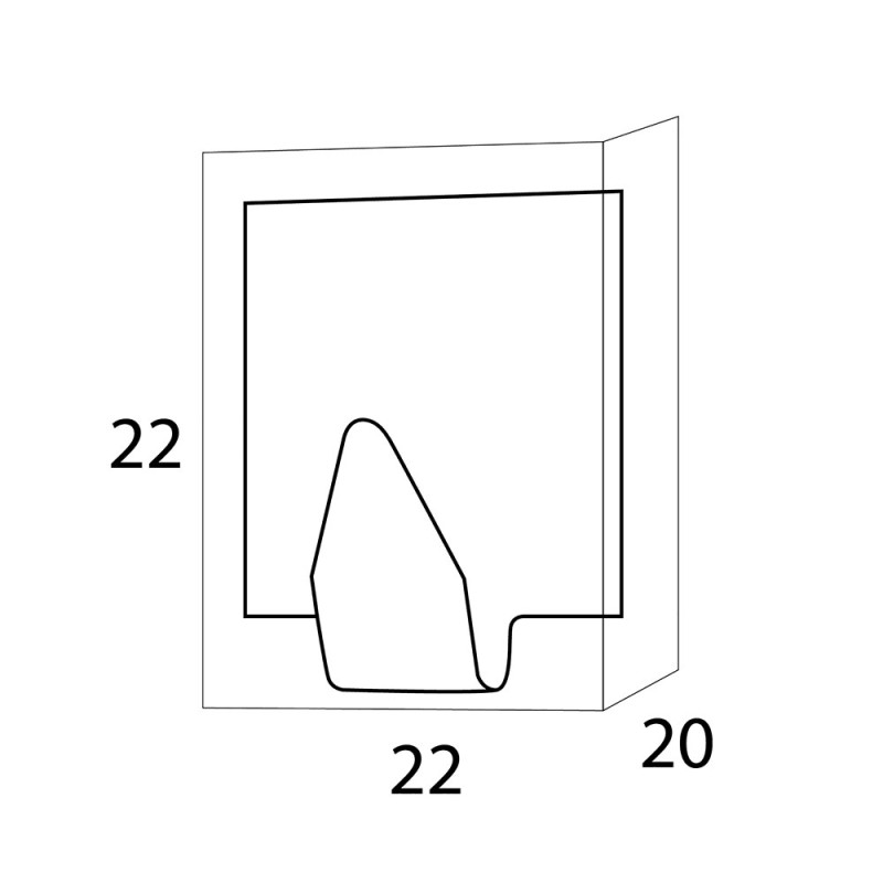 Άγκιστρο μονό (σετ 3 τεμ) 1112530942 Baseline Square Tiger
