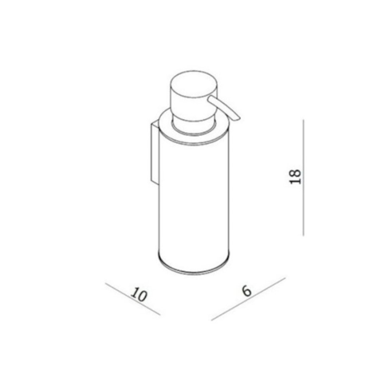 Επιτοίχιος διανομέας υγρού σαπουνιού 250ml 2370769 Langberger