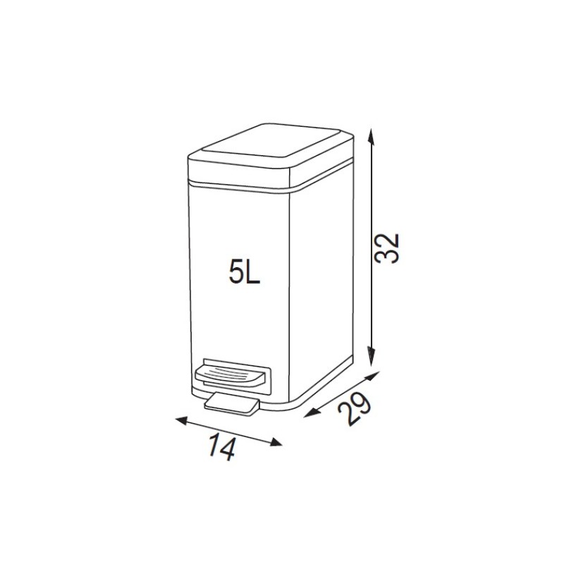 Επιδαπέδιο χαρτοδοχείο 5L 2875294 Langberger