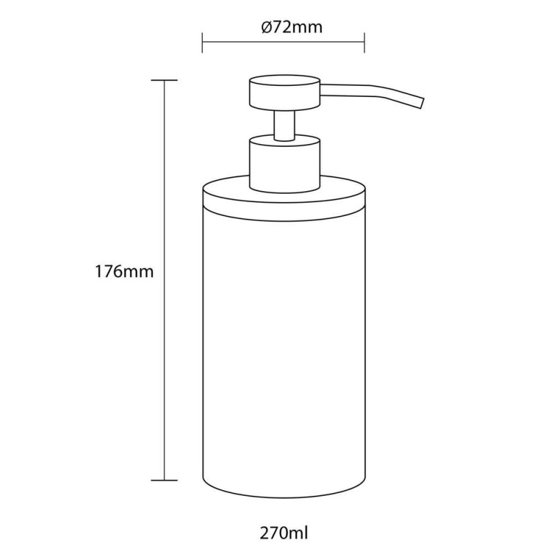 Επικαθήμενος διανομέας υγρού σαπουνιού 350ml Grace Sealskin
