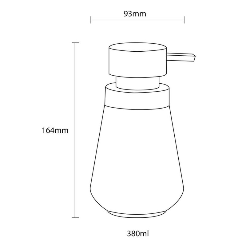Επικαθήμενος διανομέας υγρού σαπουνιού 400ml Conical Sealskin
