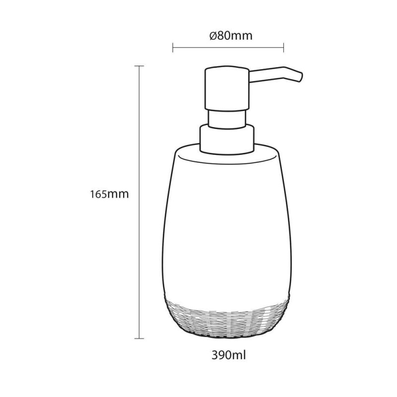 Επικαθήμενος διανομέας υγρού σαπουνιού 400ml Braid Sealskin