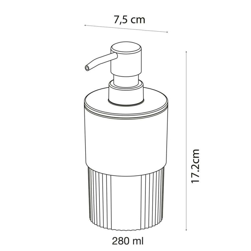 Επικαθήμενος διανομέας υγρού σαπουνιού 280ml  Brave Sealskin