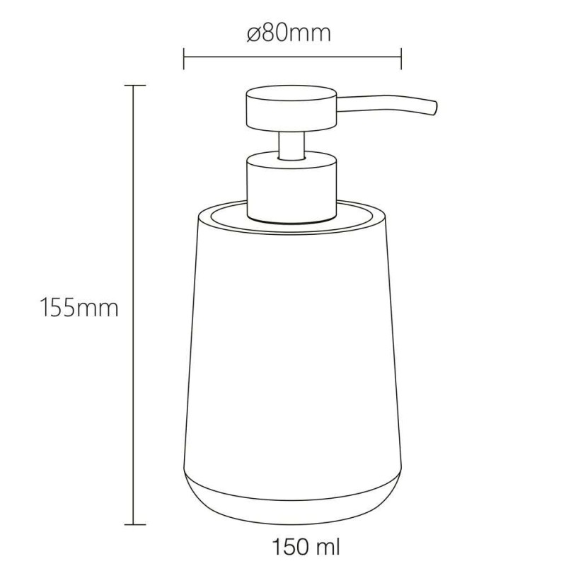 Επικαθήμενος διανομέας υγρού σαπουνιού 150ml 800028 Earth Sealskin