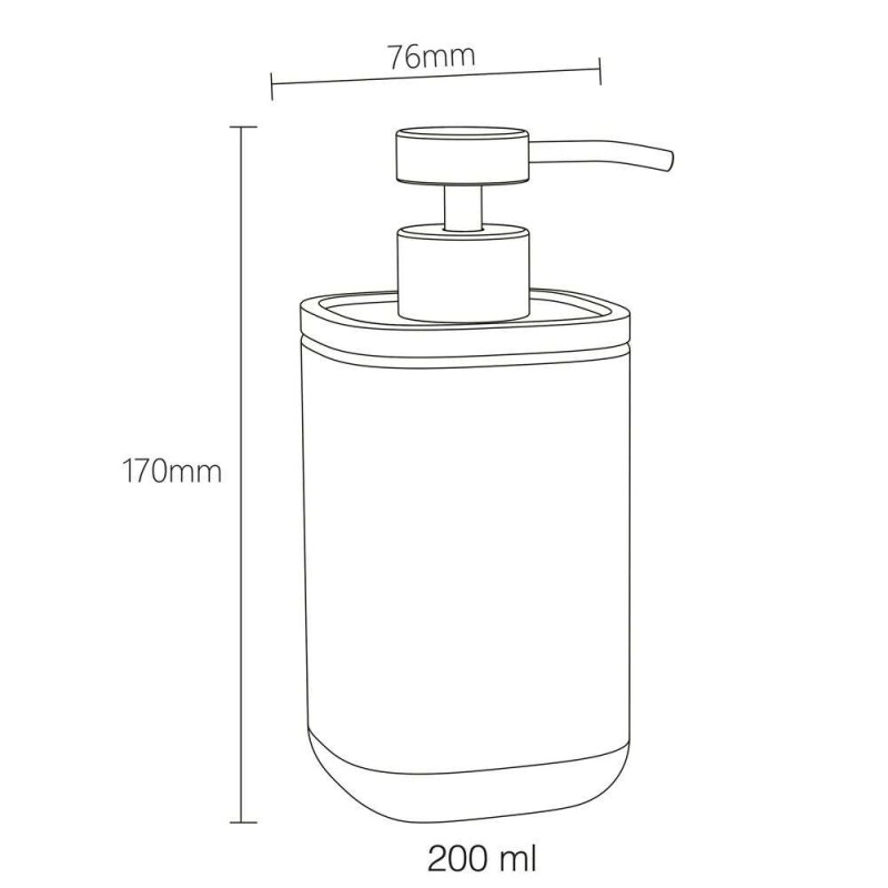 Επικαθήμενος διανομέας υγρού σαπουνιού 200ml Mind Sealskin