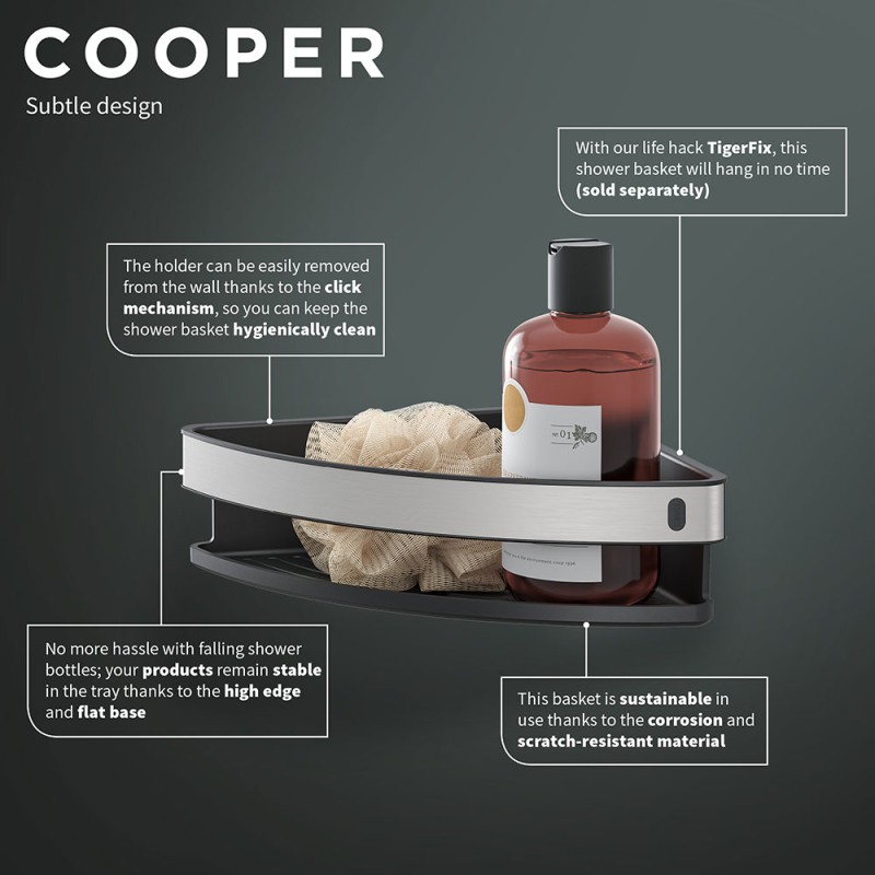 Γωνιακή σπογγοθήκη - μπουκαλοθήκη 21cm Cooper Tiger