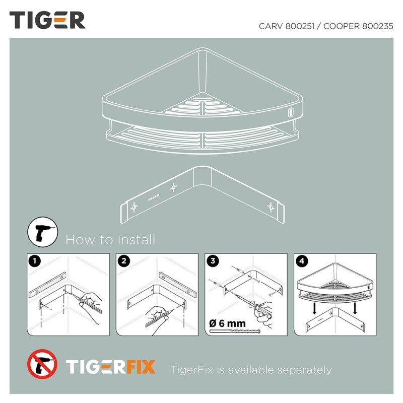 Γωνιακή σπογγοθήκη - μπουκαλοθήκη 21cm Cooper Tiger